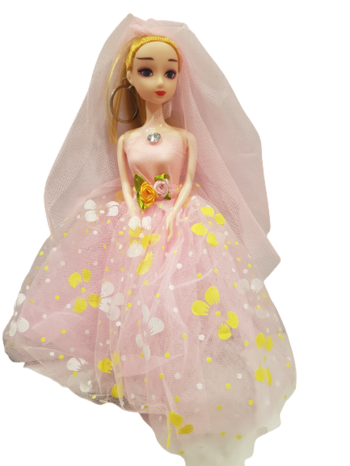 Кукла Ahelos, Булка, Светло розова рокля, Без кутия, 30 см.