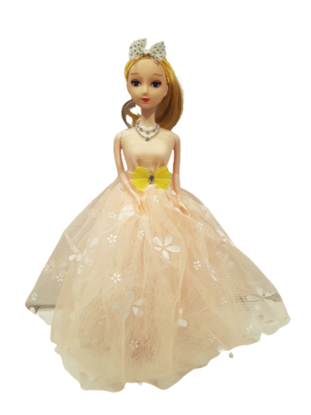Кукла Ahelos, Принцеса, Прасковена рокля, Без кутия, 30 см.