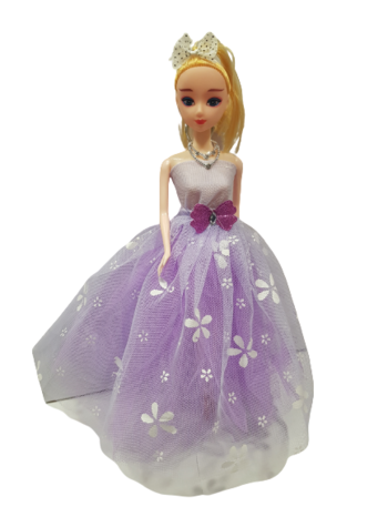 Кукла Ahelos, Принцеса, Лилава рокля, Без кутия, 30 см.