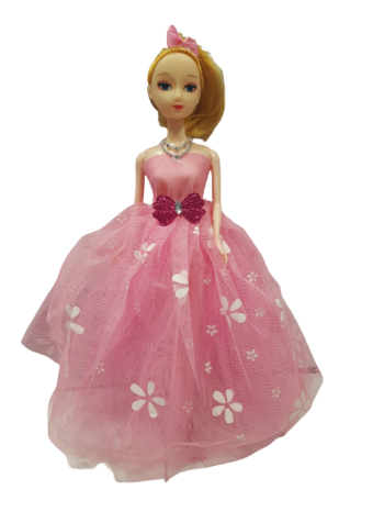 Кукла Ahelos, Принцеса, Розова рокля, Без кутия, 30 см.