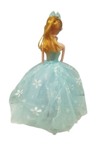 Кукла Ahelos, Принцеса, Синя рокля, Без кутия, 30 см.