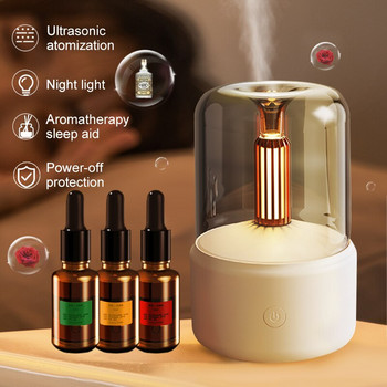Retro Candlelight Aroma Diffuser Humidifier USB Air Diffuser 120ml Cool Mist Maker Fogger Essential Oils Diffuser Night Light