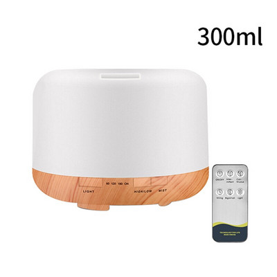 Légpárásító Illóolaj Diffúzor 300ML Ultrahangos Cool Mist Maker Fogger Párásító LED Lámpa Aroma Diffúzor Elektromos Ajándék