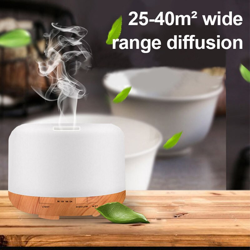 Légpárásító Illóolaj Diffúzor 300ML Ultrahangos Cool Mist Maker Fogger Párásító LED Lámpa Aroma Diffúzor Elektromos Ajándék