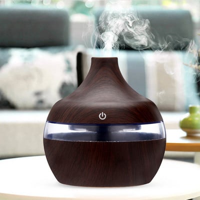 300 ml ultrahangos légpárásító elektromos párásító faszemcsés esszenciális aroma olaj diffúzor ultrahangos usb ködbefúvó Hotsale