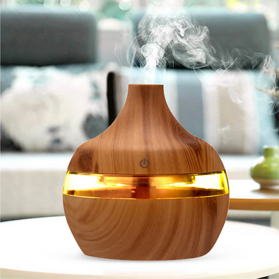 300 ml ultrahangos légpárásító elektromos párásító faszemcsés esszenciális aroma olaj diffúzor ultrahangos usb ködbefúvó Hotsale