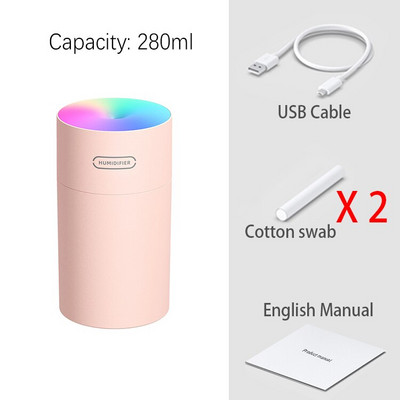 300ml Mini Room Pihusti Armas Led Light Ultraheli USB Kodu Õhuniisutaja Lõhna Hajuti Toa Parfüüm