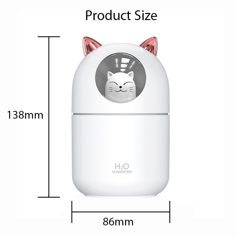 Új aranyos kisállat párásító USB mini autós légtisztító kis otthoni hidratáló kreatív párásító aroma diffúzor ajándék nőnek