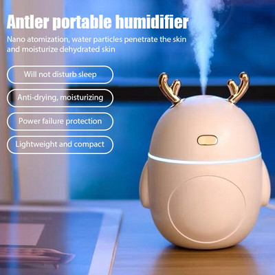 3 σε 1 Mini Cute Humidifier 220ML USB Creative Air Diffuser Diffuser Essential Oil Diffuser for Home Car Cool Mist sprayer