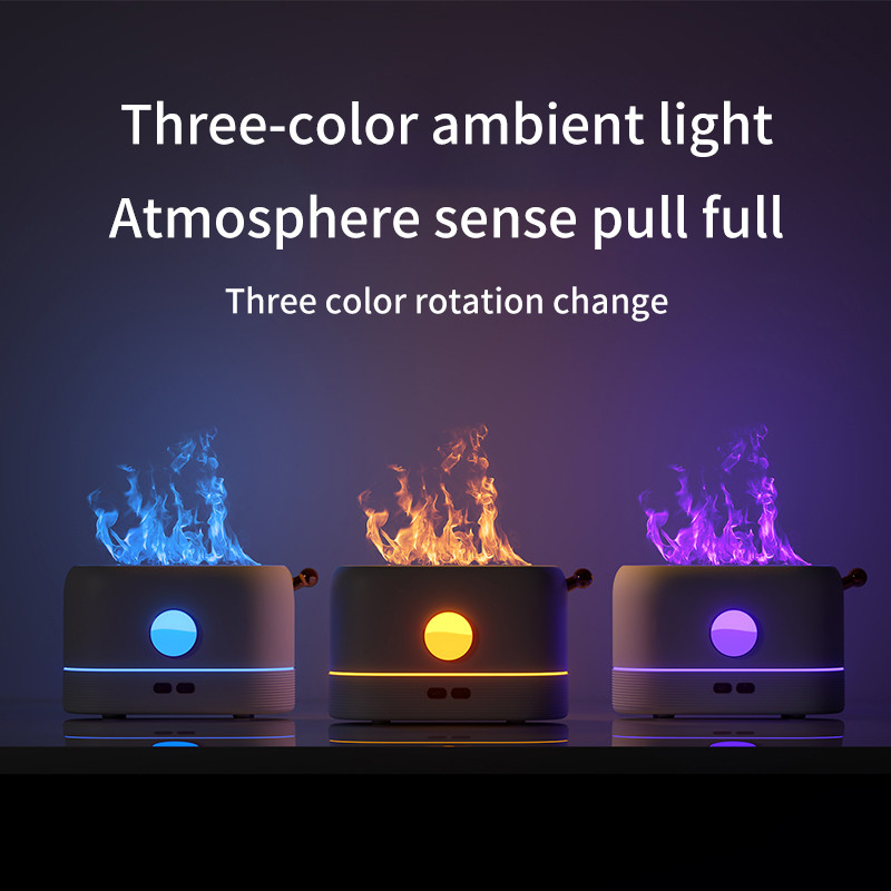 2022 ÚJ 3 színű Aroma diffúzor légpárásító ultrahangos Cool Mist Maker Fogger Led illóolajos lánglámpa diffúzor otthonra