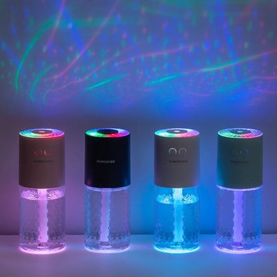 200ML Glowing Air Humidifier USB Charging Humidifier Φορητός ασύρματος καθαριστής αυτοκινήτου ψεκαστήρας αιθέριων ελαίων διαχύτης για το σπίτι LED