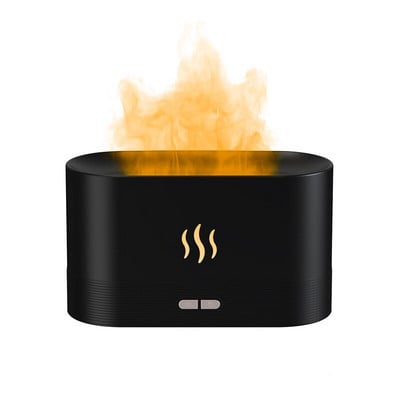 180ml USB illóolaj diffúzor szimulációs láng ultrahangos párásító otthoni irodai légfrissítő illat nyugtató alvás porlasztó