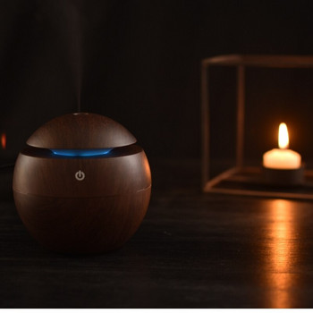 Humidifier Electric Air Aroma Diffuser Wood Ultrasonic 130ML Air Humidifier Essential Oil Aromatherapy Cool Mist Maker for Home