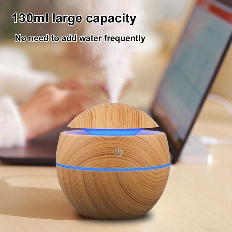 130 ml-es hordozható intelligens párásító otthoni illatolajhoz USB Aroma diffúzor ködkészítő csendes diffúzor gép otthoni autóhoz