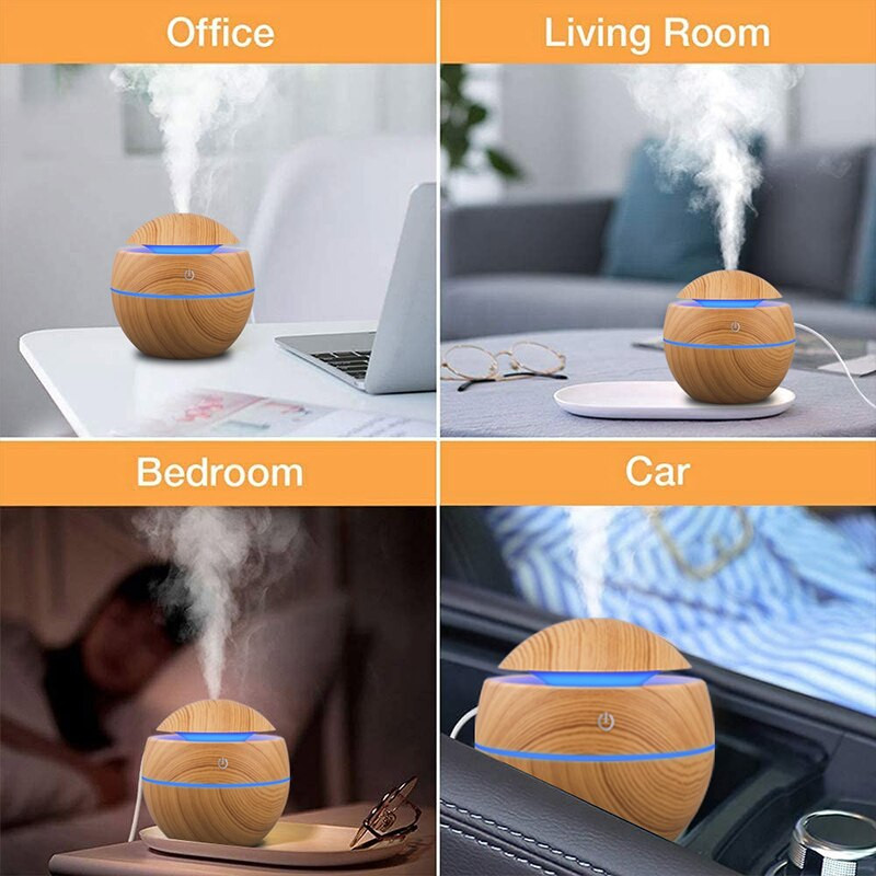 130 ml-es hordozható intelligens párásító otthoni illatolajhoz USB Aroma diffúzor ködkészítő csendes diffúzor gép otthoni autóhoz