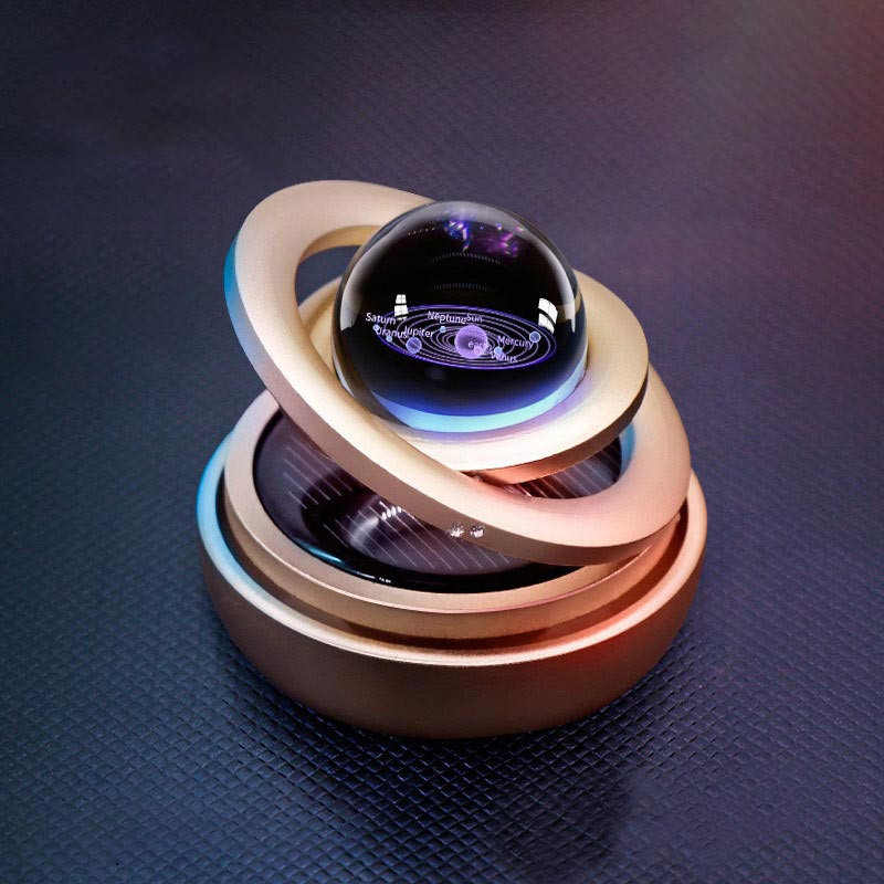 Saulės magnetinės levitacijos sukimosi automobilio aromaterapijos ornamentas namų dekoras Planet Star oro gaiviklis auto kvepalų dekoravimo dovana