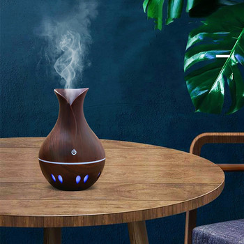 130ml Air Humidifier Aroma Diffuser Wood Grain Τύπος βάζο Humidifier Wood Grain Mist Maker Aromatherapy Air Purifier για το σπίτι