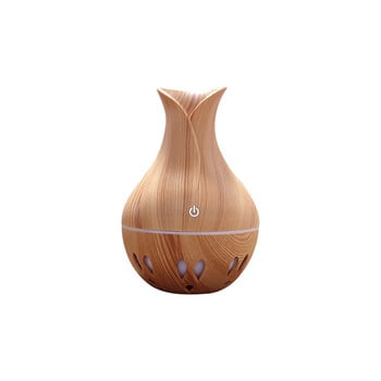 130ml Air Humidifier Aroma Diffuser Wood Grain Τύπος βάζο Humidifier Wood Grain Mist Maker Aromatherapy Air Purifier για το σπίτι