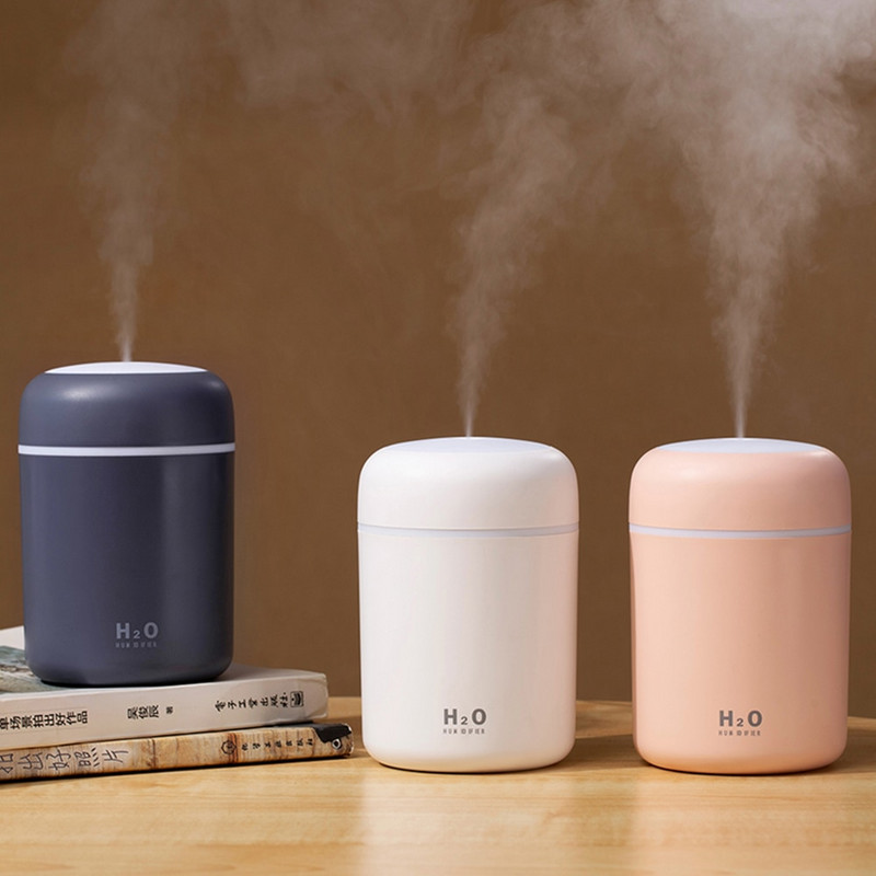 Hordozható 300 ml-es párásító USB ultrahangos Dazzle Cup aromadiffúzor Cool Mist Maker légpárásító tisztító romantikus fénnyel