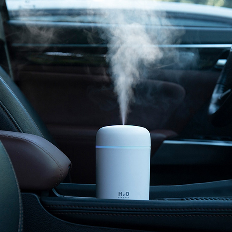 Hordozható 300 ml-es párásító USB ultrahangos Dazzle Cup aromadiffúzor Cool Mist Maker légpárásító tisztító romantikus fénnyel