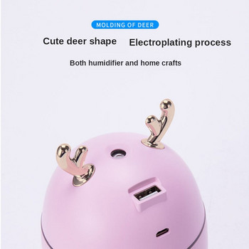 220Ml Υγραντήρας αέρα Mini Ultrasonic USB Diffuser Essential Oil Cute Purifier Aroma Anion Mist Maker για οικιακό αυτοκίνητο με λάμπα LED