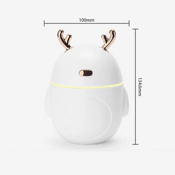 220Ml Υγραντήρας αέρα Mini Ultrasonic USB Diffuser Essential Oil Cute Purifier Aroma Anion Mist Maker για οικιακό αυτοκίνητο με λάμπα LED