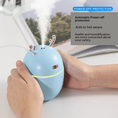 220Ml Υγραντήρας αέρα Mini Ultrasonic USB Diffuser Essential Oil Cute Purifier Aroma Anion Mist Maker για οικιακό αυτοκίνητο με λάμπα LED