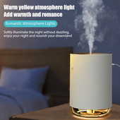 Umidificator de aer portabil de 220 ml Umidificator de ulei de aromă pentru mașină acasă Pulverizator de ceață rece USB cu purificator colorat de lumină moale de noapte