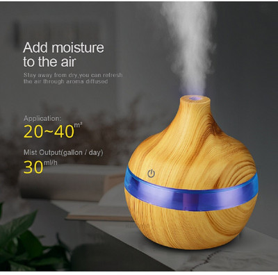 Electric Air Humidifier Essential Aroma Oil Diffuser LED Aroma Aromatherapy Humidifier Air Purifier 7 Led Color Humidificador