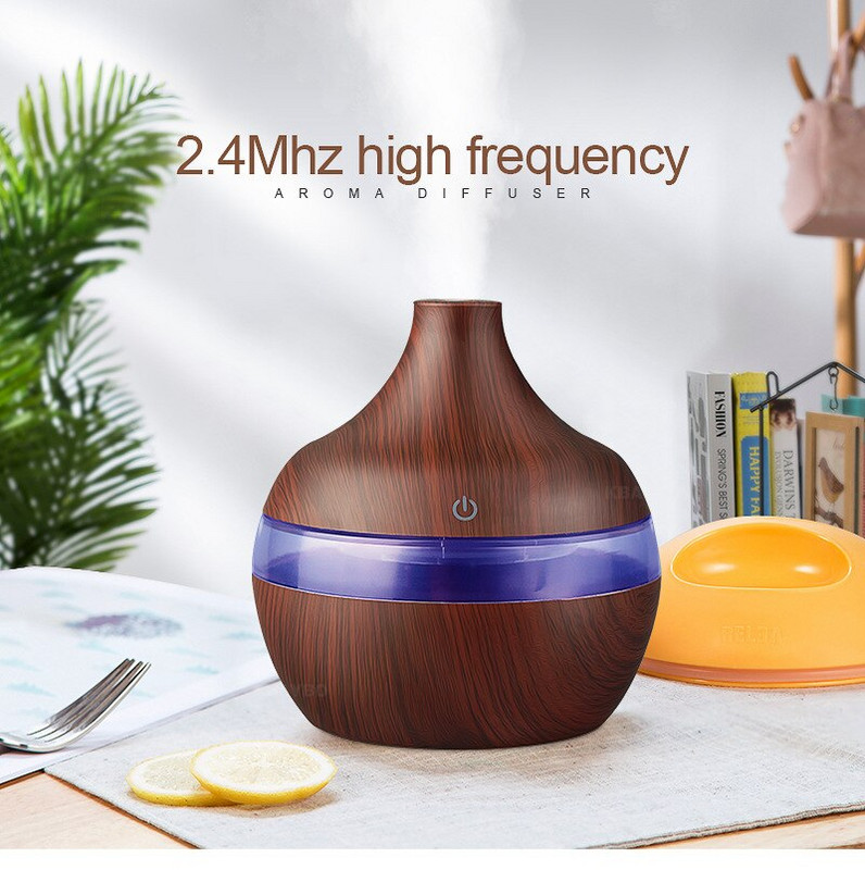Electric Air Humidifier Essential Aroma Oil Diffuser LED Aroma Aromatherapy Humidifier Air Purifier 7 Led Color Humidificador