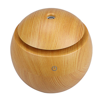 Electric Air Humidifier Essential Aroma Oil Diffuser Ultrasonic Wood Grain Humidifier Usb Home Mini Mist Maker 7 Color Led