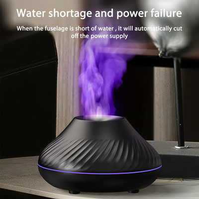 Led Night Lights Aroma Diffuser Simulation Flame 130ml Υγραντήρας Αέρα USB Quiet Aromatherapy Diffuser Sprayer for Bedroom Office