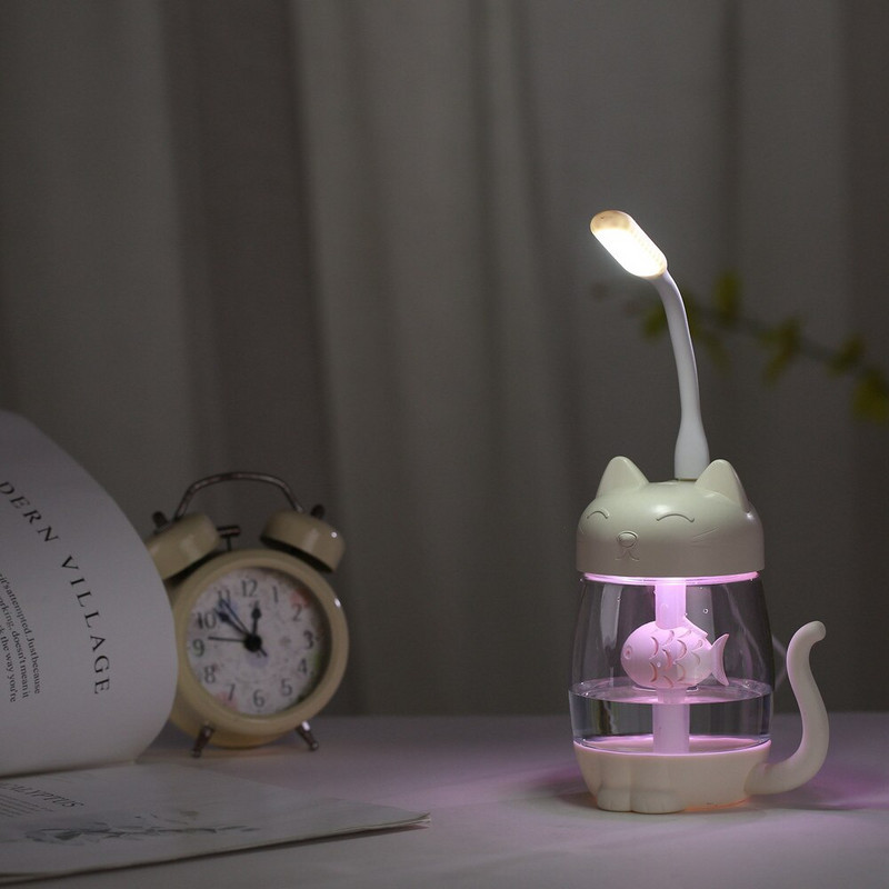 350 ml légpárásító USB mini otthoni irodai némító porlasztó aromadiffúzor illóolajok színes led lámpa ködkészítő diffúzor készlet