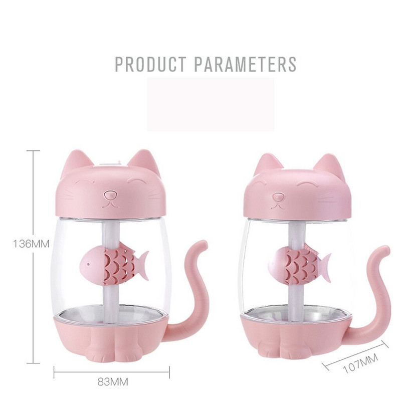 350 ml légpárásító USB mini otthoni irodai némító porlasztó aromadiffúzor illóolajok színes led lámpa ködkészítő diffúzor készlet
