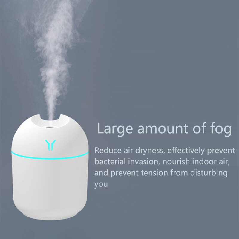 Υγραντήρας αέρα Αυτοκινήτου USB Aroma Diffuser Humidifier Home Portable Diffuser with Colorful Night Light 250ML Cool Mist Home Decor