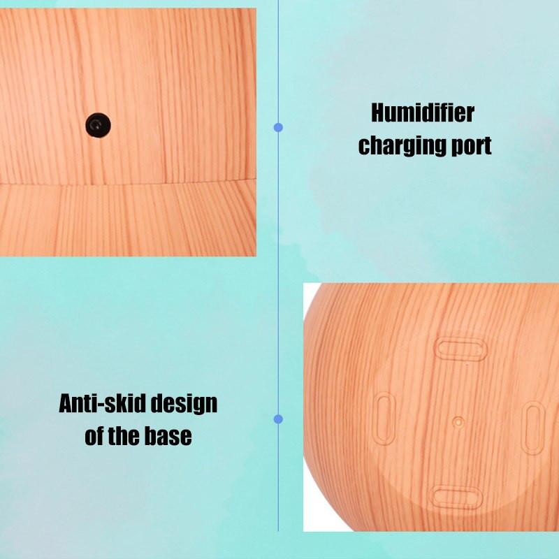 Usb Creative Mushroom Spalvingas šviesos drėkintuvas 130ml Plug-in Drėkintuvas Švaraus oro valytuvas eterinių aliejų difuzorius namams