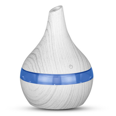 300/130ML Υγραντήρας αέρα USB Electric Aroma Diffuser Mist Wood Grain Aromatherapy Oil Diffuser 7 LED Light For Car Home Office