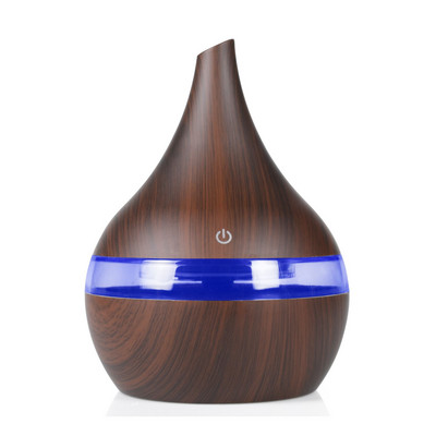 300/130ML Υγραντήρας αέρα USB Electric Aroma Diffuser Mist Wood Grain Aromatherapy Oil Diffuser 7 LED Light For Car Home Office