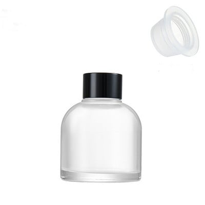 100 ml és 150 ml illatos üveg diffúzor palack és aromaterápiás üvegpalack aluminit körrel és műanyag fedelekkel