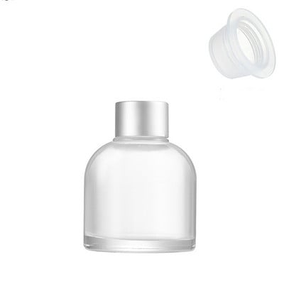 100 ml és 150 ml illatos üveg diffúzor palack és aromaterápiás üvegpalack aluminit körrel és műanyag fedelekkel