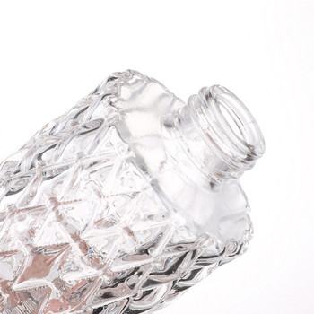 50 ml и 100 ml празна кръгла форма Ароматна стъклена бутилка с дифузер и бутилки за ароматерапия с кръг от алумит и пластмасови капаци