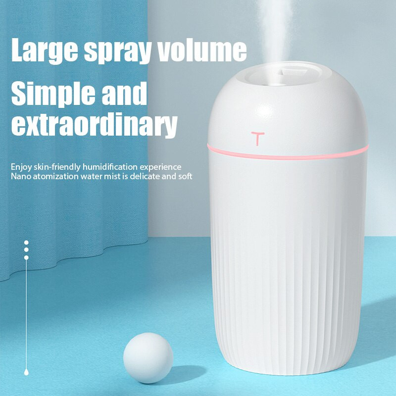 Umidificator de aer silențios USB 420ML Difuzor de aromă cu lumină de noapte blândă Spray intermitent continuu poate funcționa timp de 8-12 ore mașină acasă