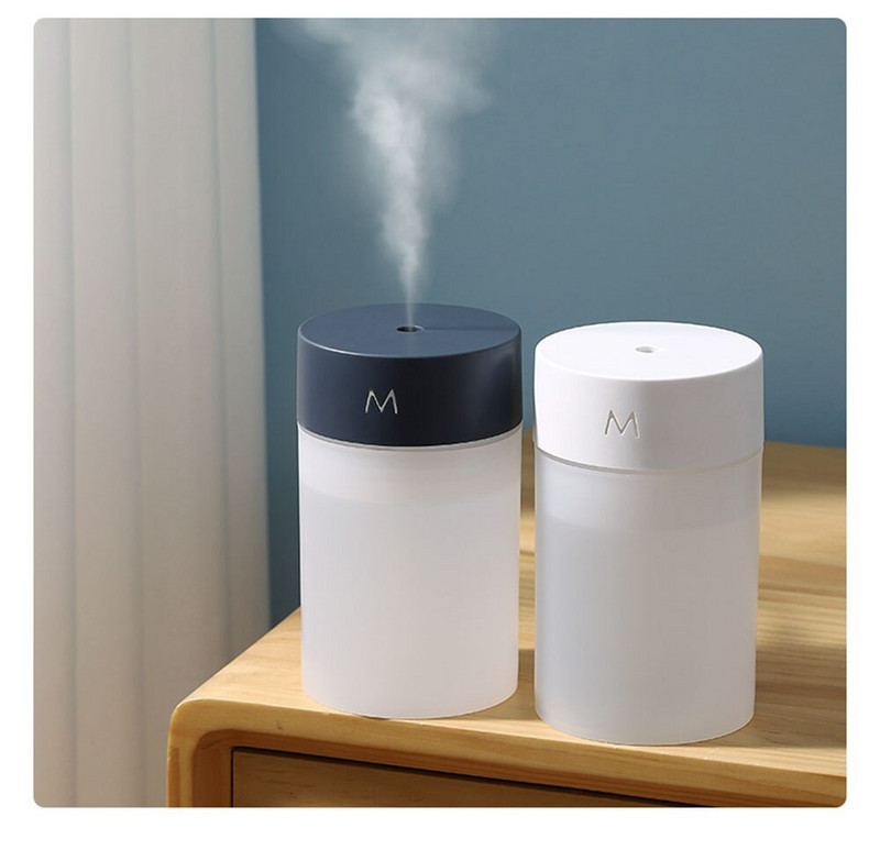 260 ml légpárásító ultrahangos mini aromaterápiás diffúzor hordozható permetező USB illóolaj porlasztó LED lámpa otthoni dekorációhoz