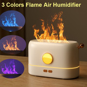 3 Χρώματα Flame Air Humidifier Essential Oil Aroma Diffuser with Water Tank Humidifier 200ML for HomeOfficeBedroom AtmosphereLamp