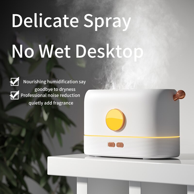 3 Χρώματα Flame Air Humidifier Essential Oil Aroma Diffuser with Water Tank Humidifier 200ML for HomeOfficeBedroom AtmosphereLamp