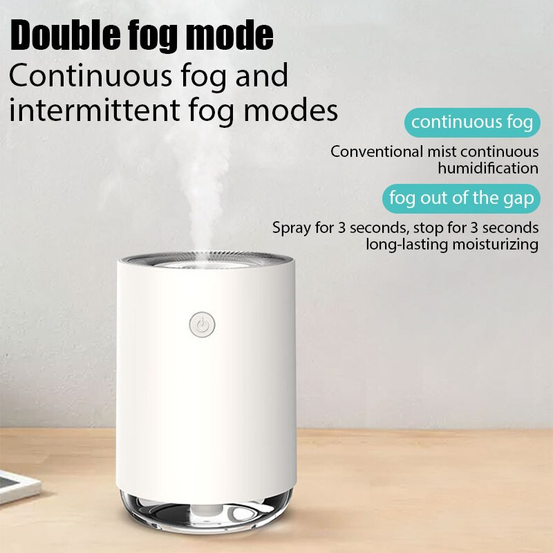 Hordozható 220 ml-es elektromos légpárásító aroma olajdiffúzor USB Cool Mist permetező színes éjszakai fénnyel otthoni autóhoz