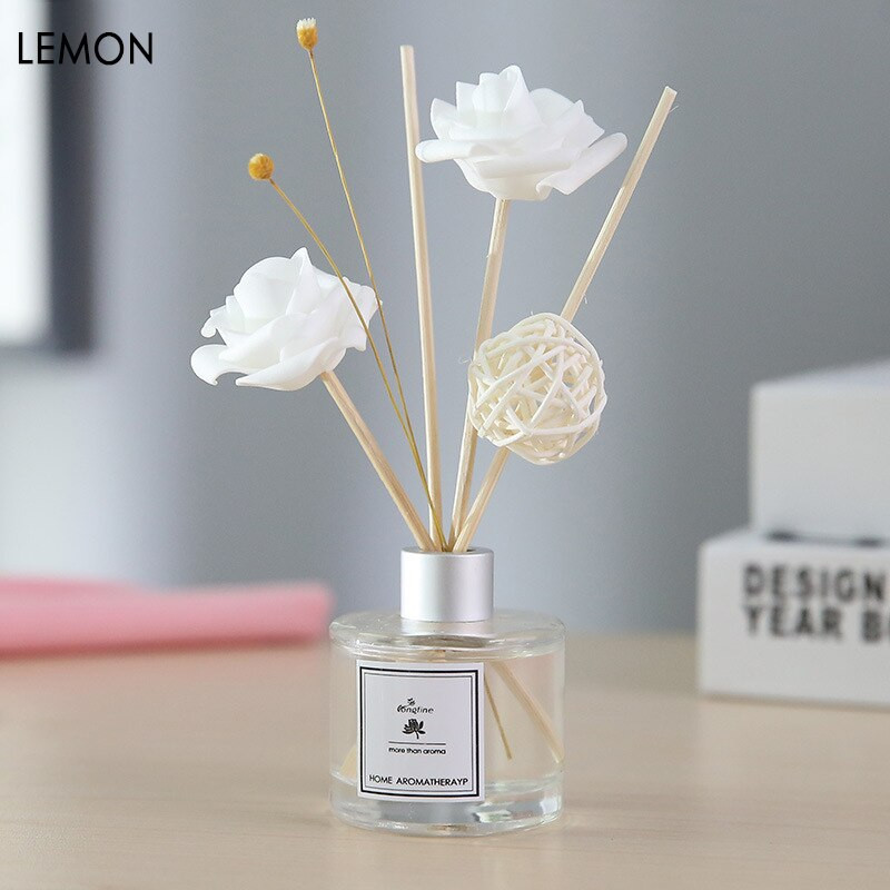 50 ml tűzmentes aromaterápiás illóolaj rattan nád dezodor, tisztító levegő diffúzor pálca Hálószoba WC dekoráció TSLM1