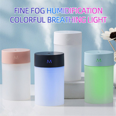 Υγραντήρας αέρα USB Ultrasonic 260ML LED Lamp Mini Diffuser Essential Oil Diffuser Car Purifier Aroma Anion Mist Maker with Romantic Light