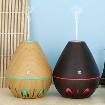 USB Air Humidifier Mini Ultrasonic Aroma Diffuser Wood Grain LED Night Light Electric Essential Oil Diffuser aromatherapy Home