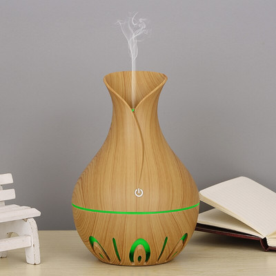 USB Air Humidifier Mini Ultrasonic Aroma Diffuser Wood Grain LED Night Light Electric Essential Oil Diffuser aromatherapy Home